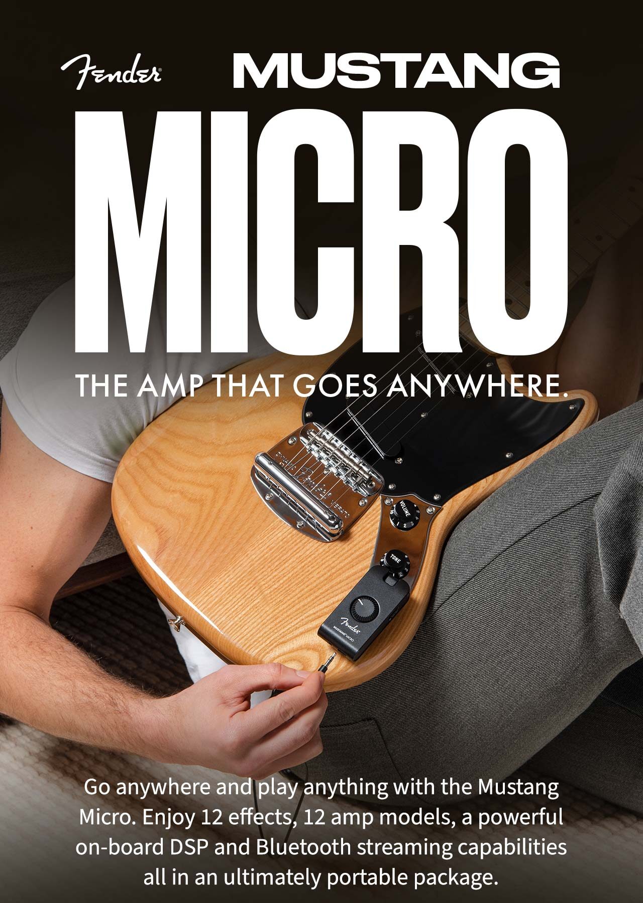 Mustang Micro. The Amp That Goes Anywhere.