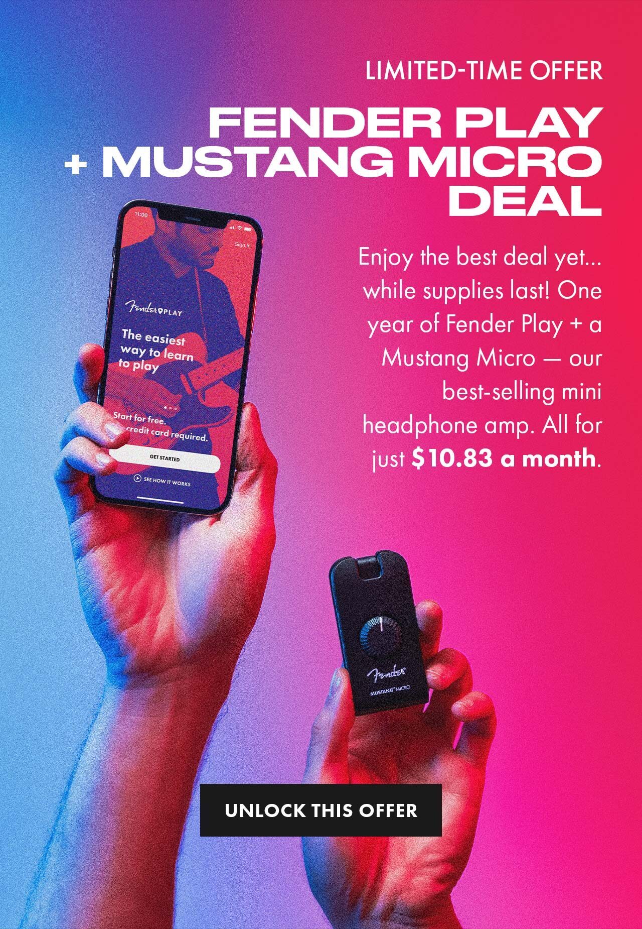 Fender Play + Mustang Micro