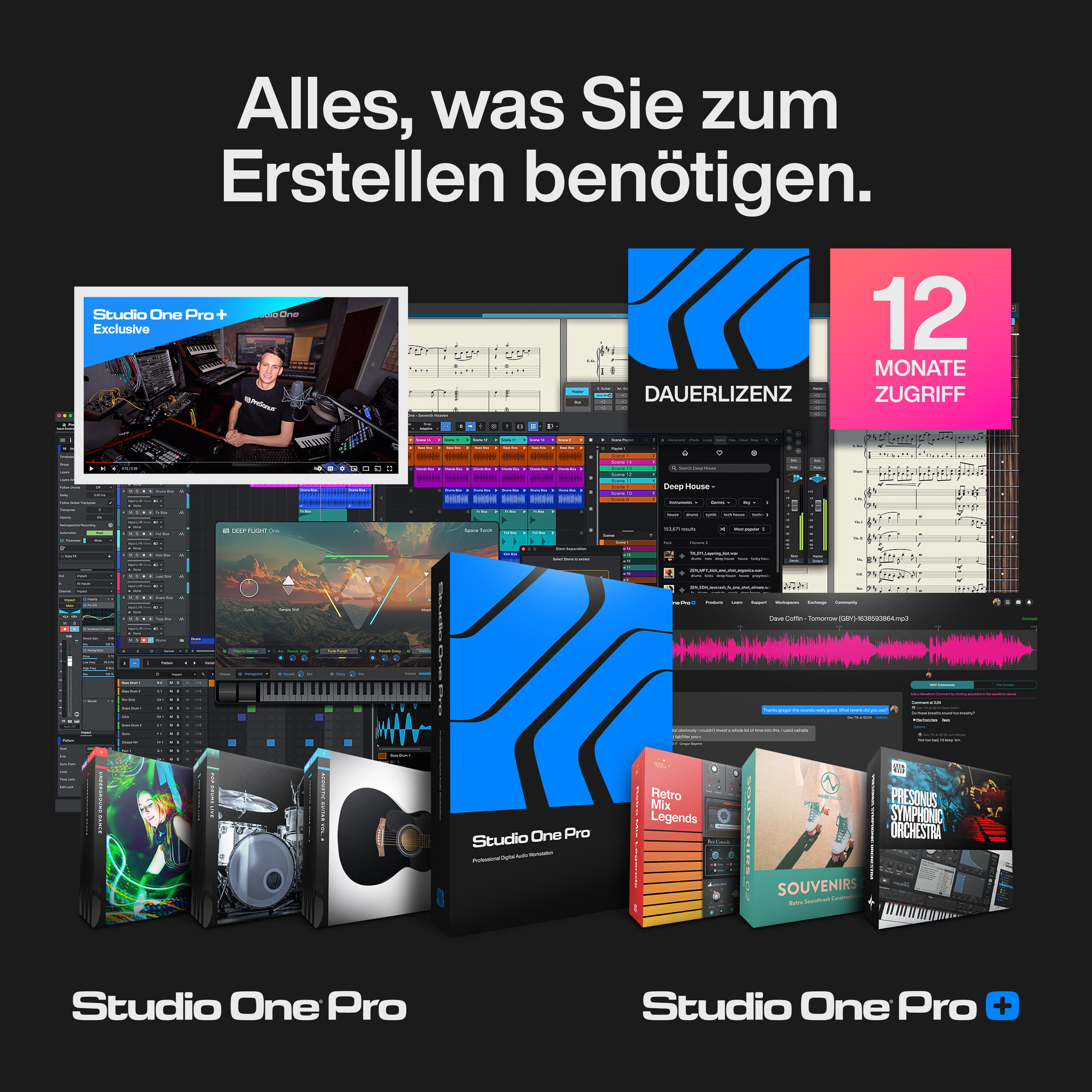 PreSonus Studio One Pro 7 Oder entscheide dich für das Beste aus beiden Welten... ..und spare dabei.