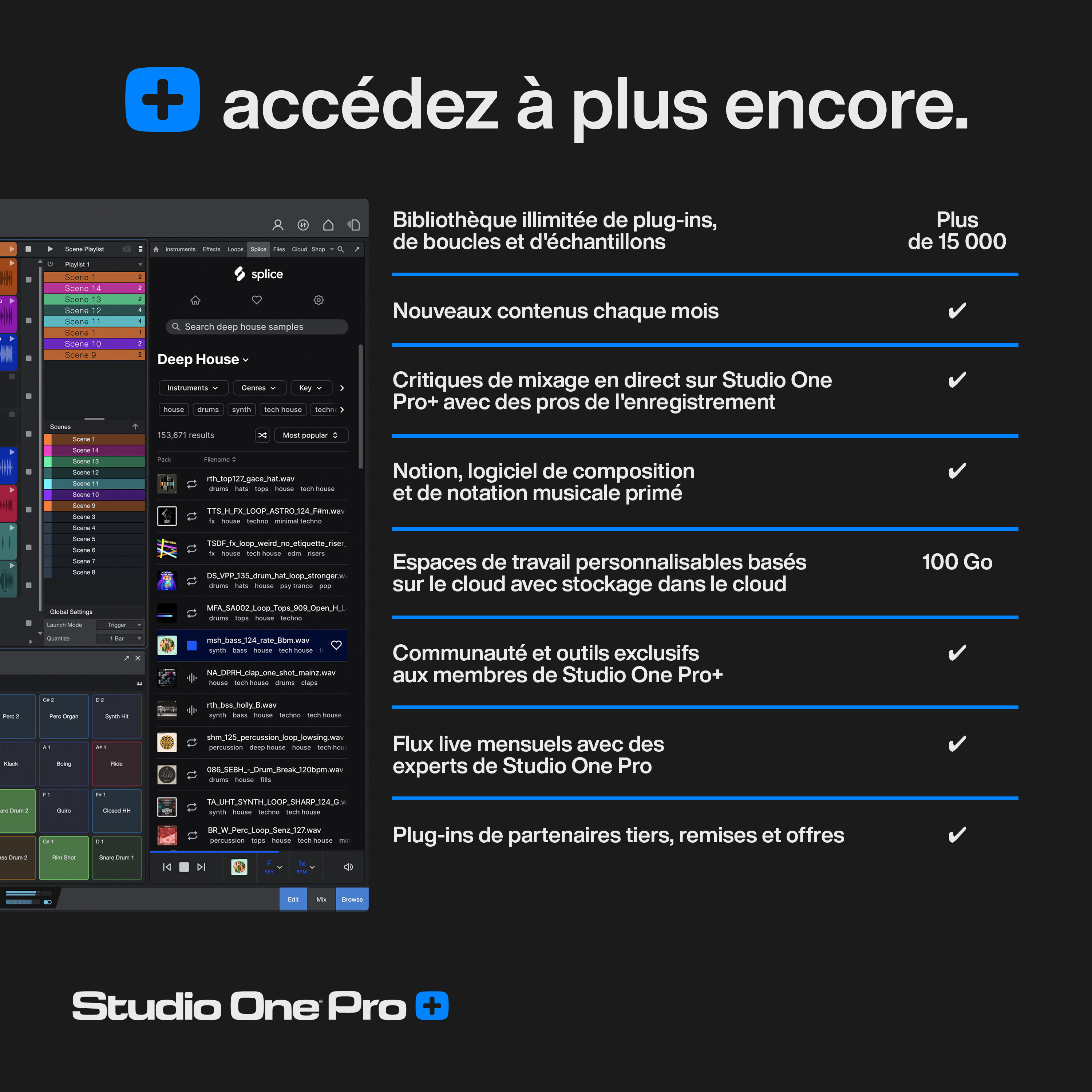 PreSonus Studio One Pro 7 Ou accédez à plus encore avec Pro+.