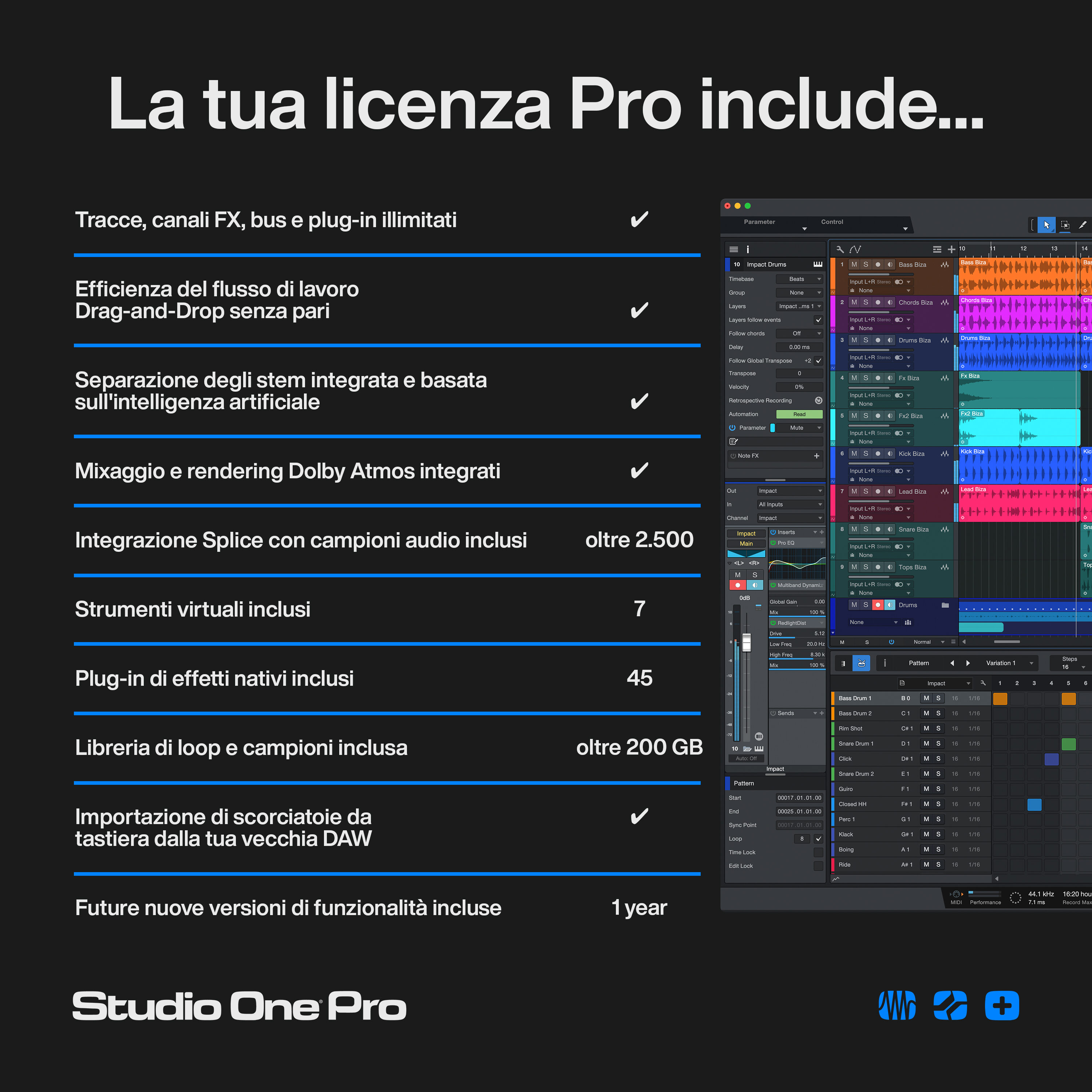 PreSonus Studio One Pro 7 Scegli una licenza perpetua