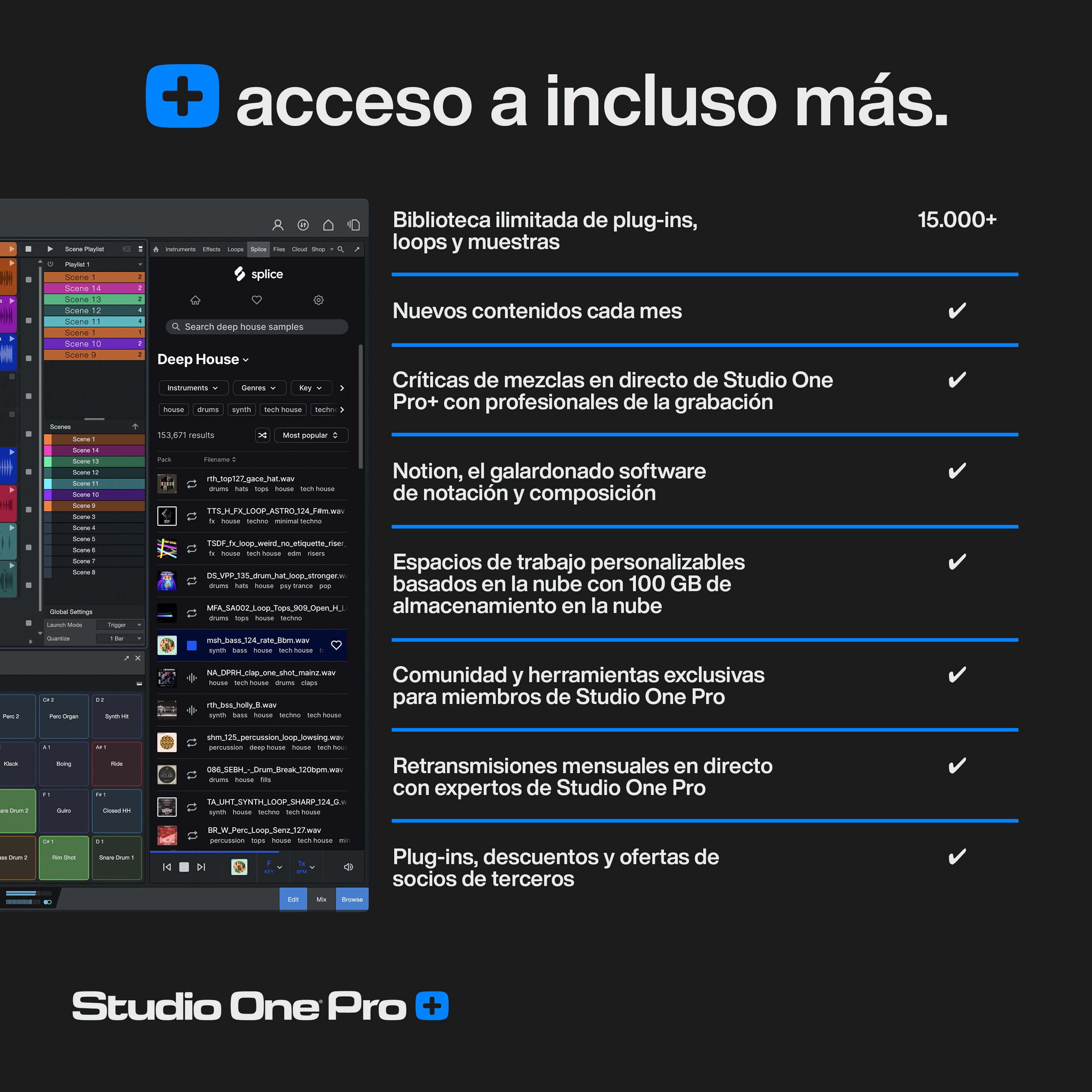 PreSonus Studio One Pro 7 O consigue aún más con Pro+.