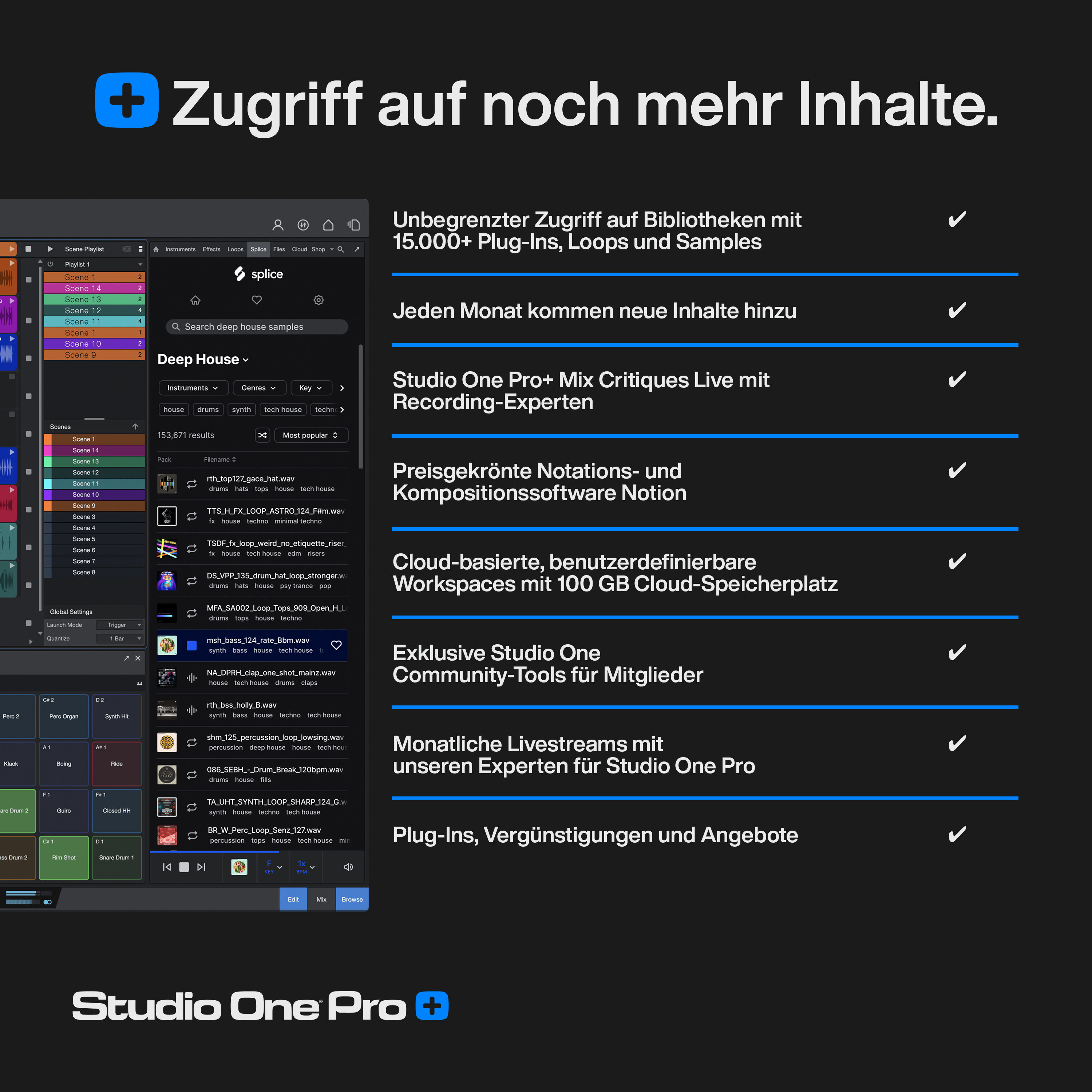PreSonus Studio One Pro 7 Mit Pro+ Zugriff auf alle Inhalte und Extras..