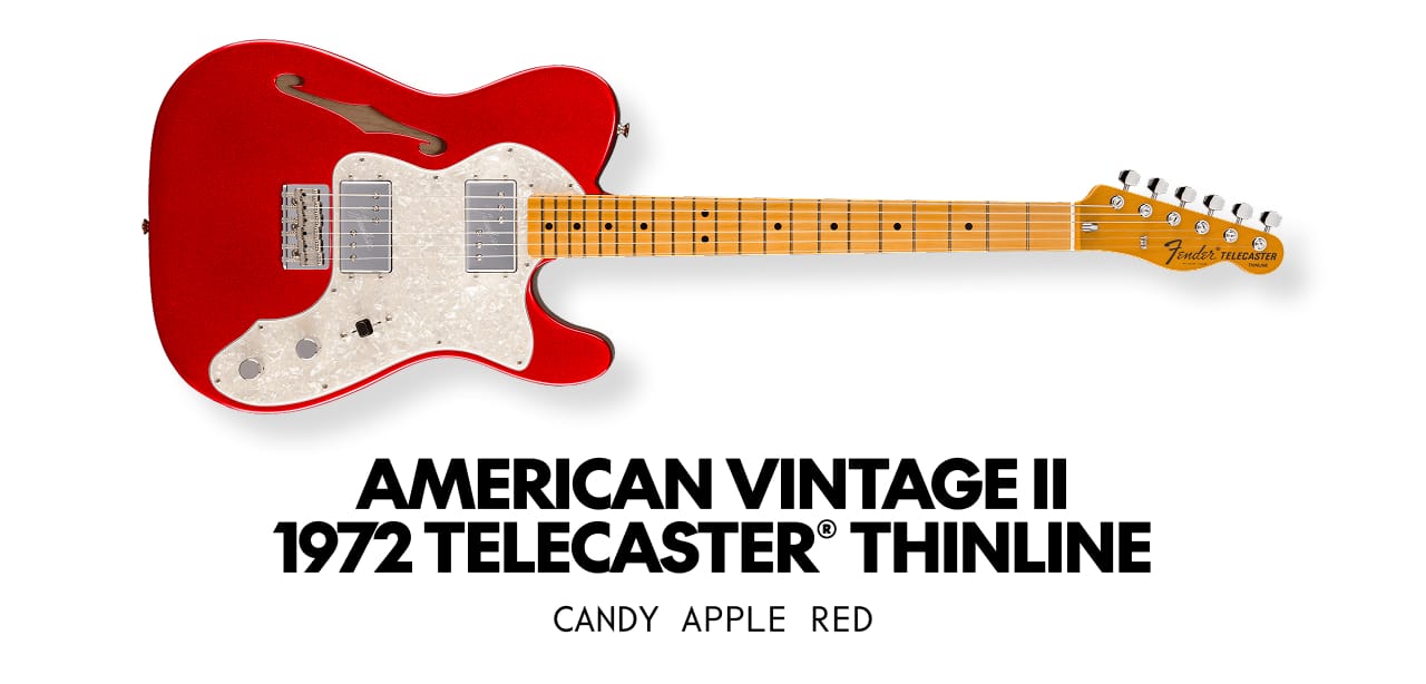 American Vintage II 1972 Telecaster Thinline Candy Apple Red