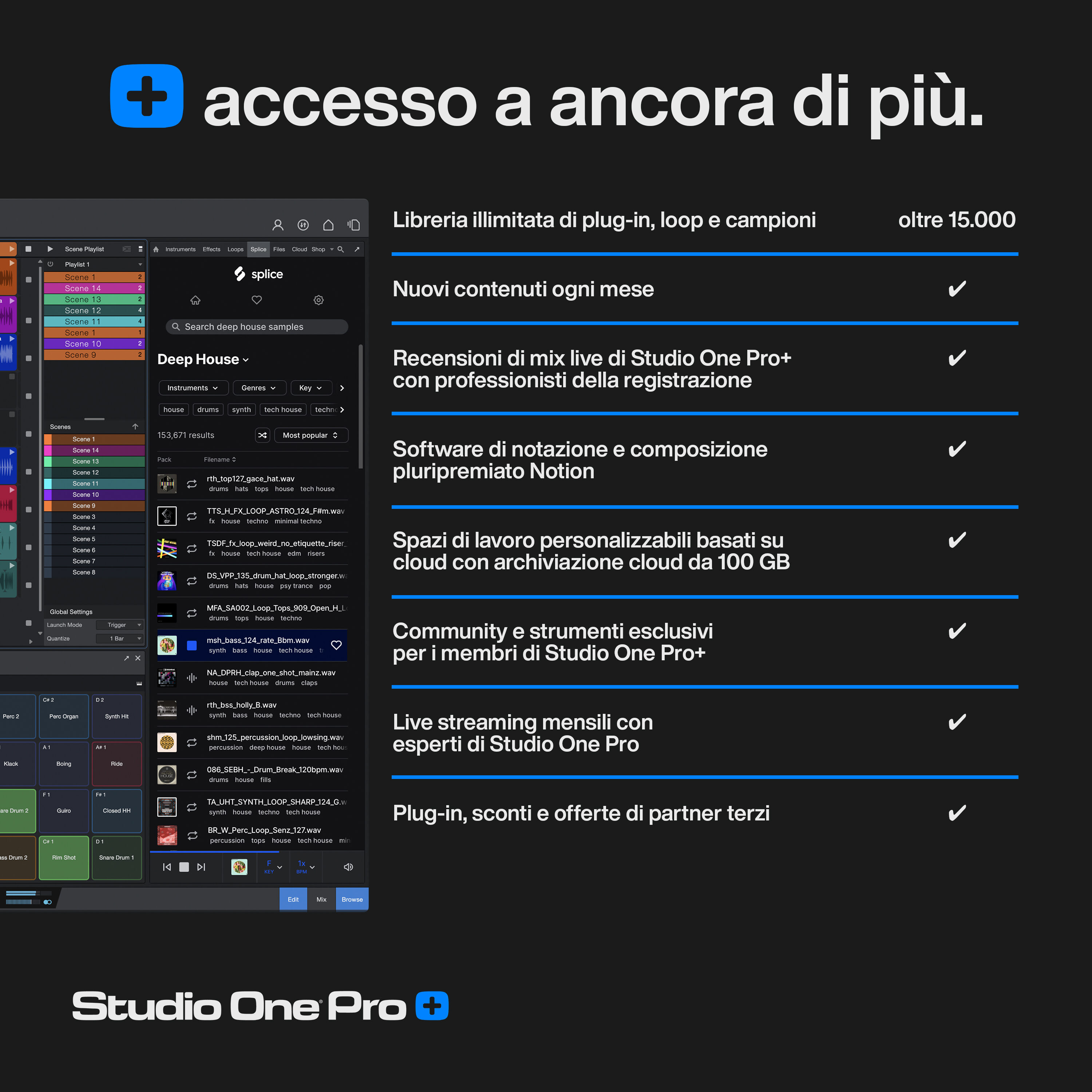 PreSonus Studio One Pro 7 Oppure accedi a molto di più con Pro+.
