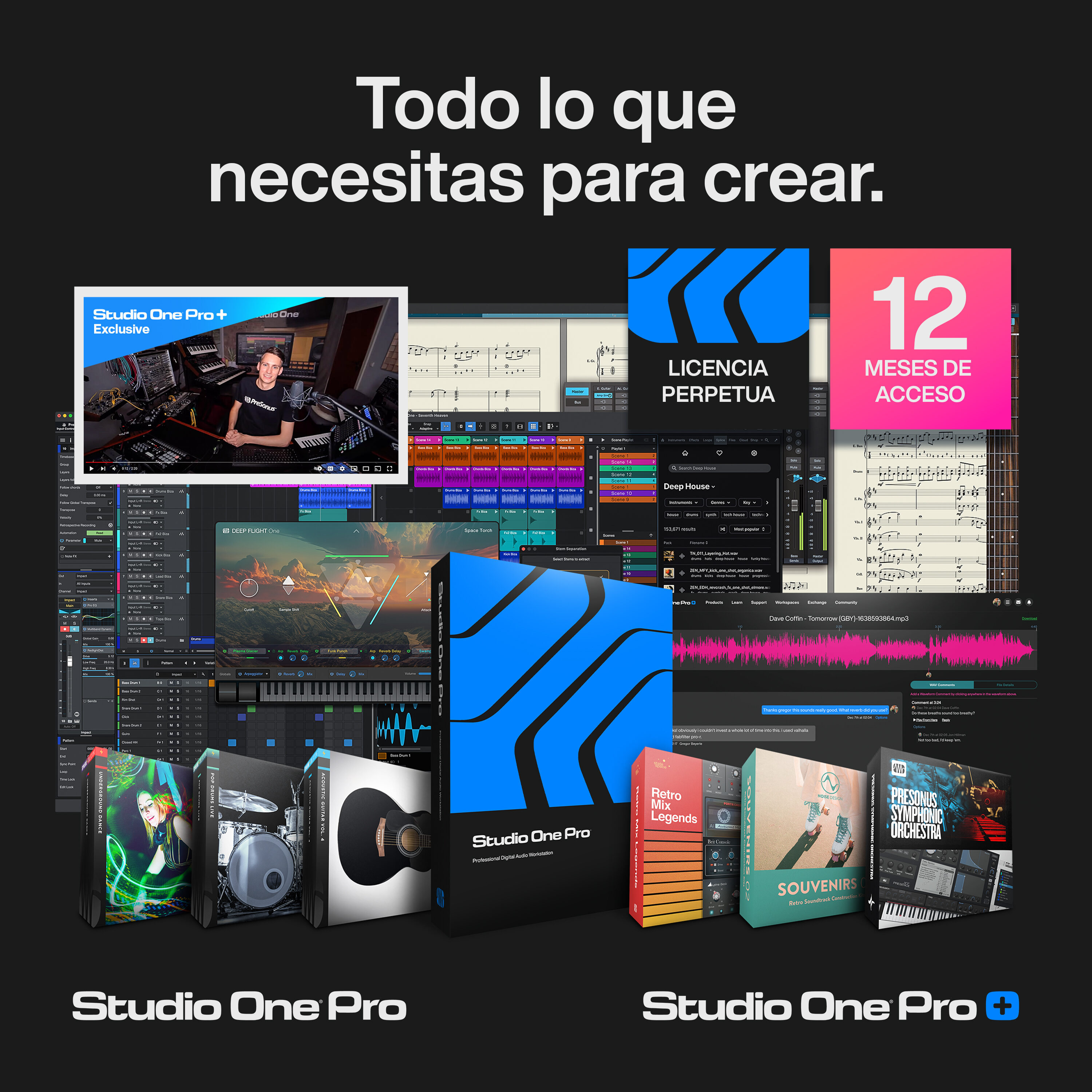 PreSonus Studio One Pro 7 O elige lo mejor de ambos. Y ahorra.